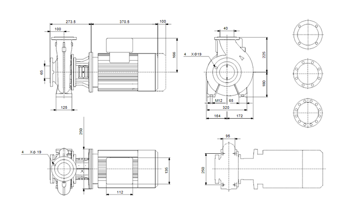 GRUNFOS Einstufige Blockpumpe NB 40-250/260 AAF2AESBQQEJW3 Nr. 98533156
