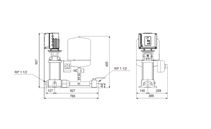 GRUNDFOS Druckerhöhungsanlage Hydro Solo-E CRE 10-3 Art. 98453520