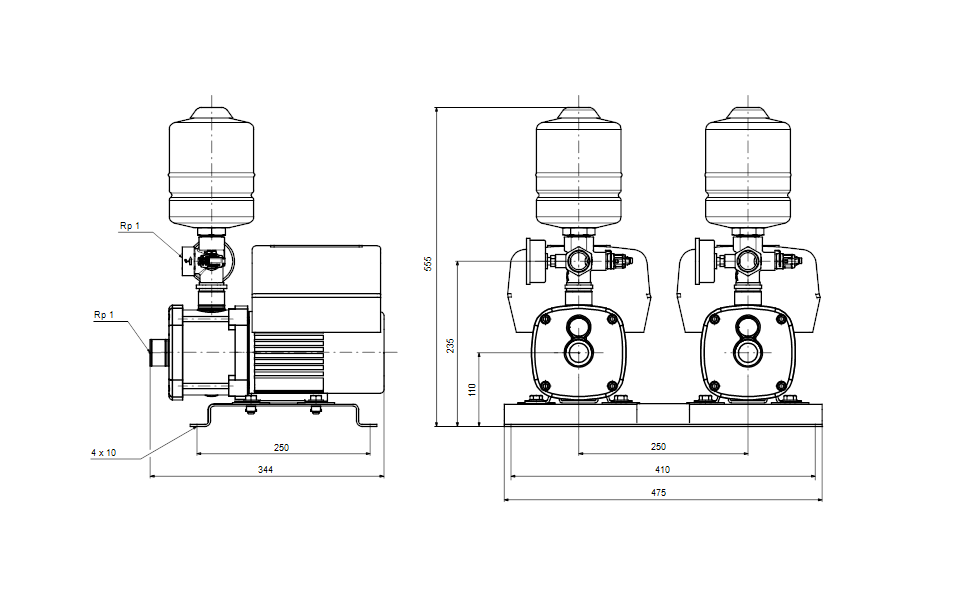 GRUNDFOS Druckerhöhungsanlage CMBE TWIN 3-62 I-U-C-C-D-A Art. 99219420