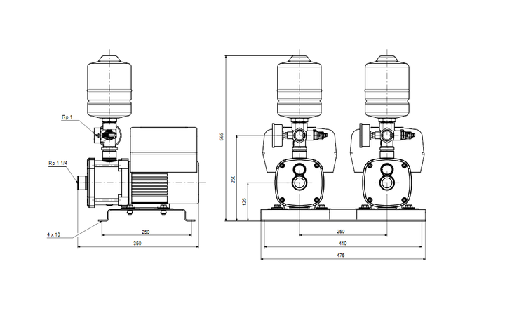 GRUNDFOS Druckerhöhungsanlage CMBE TWIN 5-62 I-U-C-C-D-B Art. 99219423