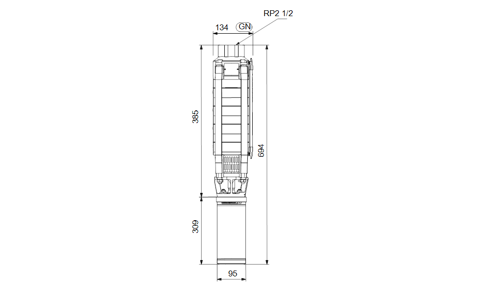 GRUNDFOS Unterwasserpumpe SP 17-2 Nr. 12A01902