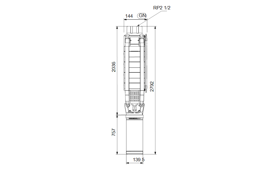 GRUNDFOS Unterwasserpumpe SP 17-29 Nr. 12A16929