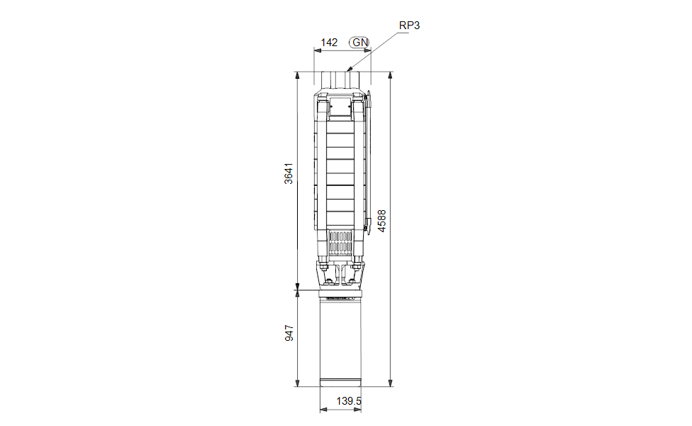 GRUNDFOS Unterwasserpumpe SP 30-35 Nr. 13A01935