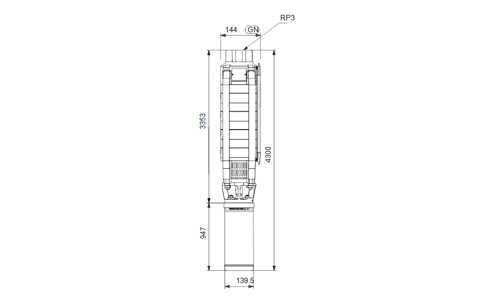 GRUNDFOS Unterwasserpumpe SP 30-32 Nr. 13A16932