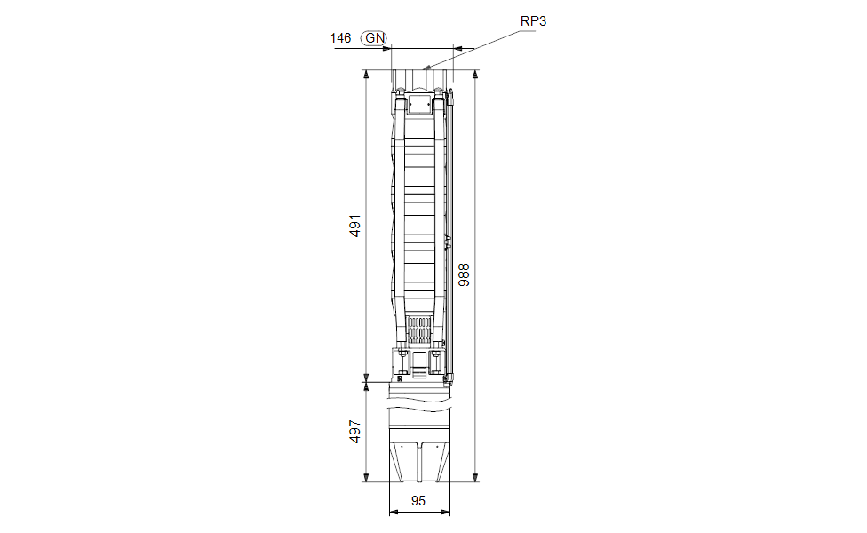 GRUNDFOS Unterwasserpumpe SP 60-2B Nr. 14A219C2
