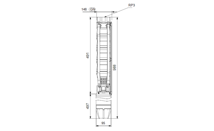 GRUNDFOS Unterwasserpumpe SP 60-2B Nr. 14A219C2