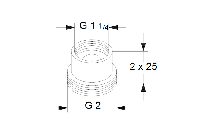 GRUNDFOS Adapter A3 1 1/4"x2" PN 10 Nr. 535042 