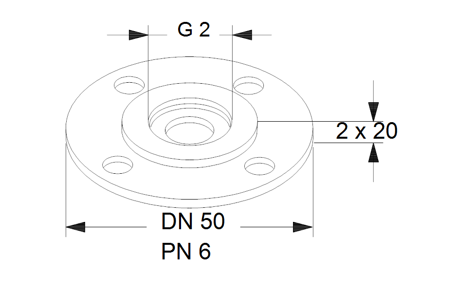 GRUNDFOS Adapter A20 2"xDN 50 PN 6/10 Nr. 98614411