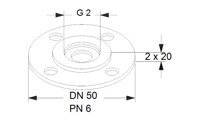 GRUNDFOS Adapter A20 2"xDN 50 PN 6/10 Nr. 98614411