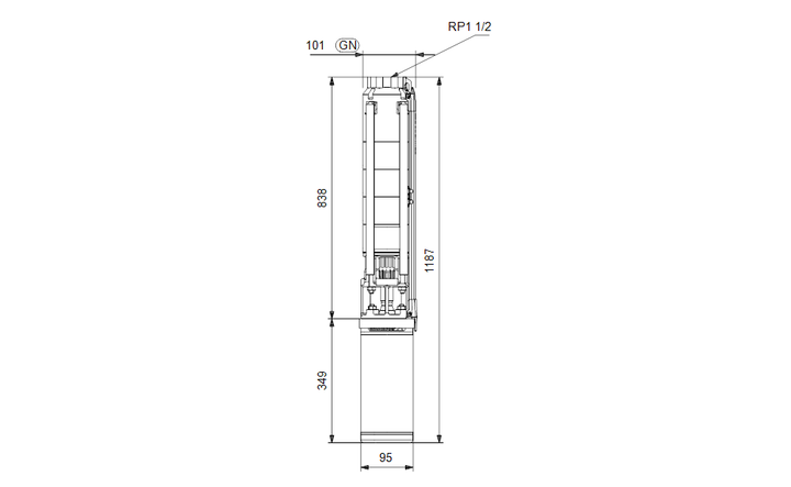 GRUNDFOS Unterwasserpumpe SP 7-12 Nr. 98699180