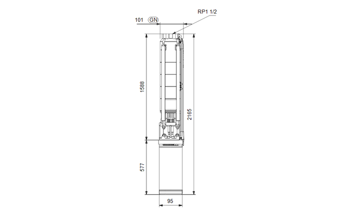 GRUNDFOS Unterwasserpumpe SP 7-27 Nr. 98699183