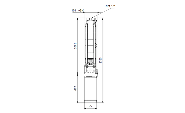 GRUNDFOS Unterwasserpumpe SP 7-37 Nr. 98699196