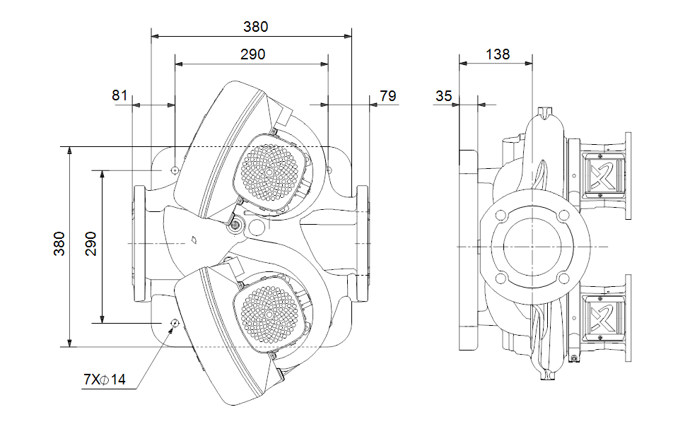GRUNDFOS Mechanisches Zubehör Grundplatte Art. 99150057