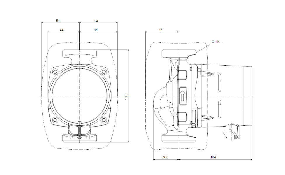 GRUNDFOS Nassläufer-Umwälzpumpe ALPHA1 25-80 130 Art. 99345909