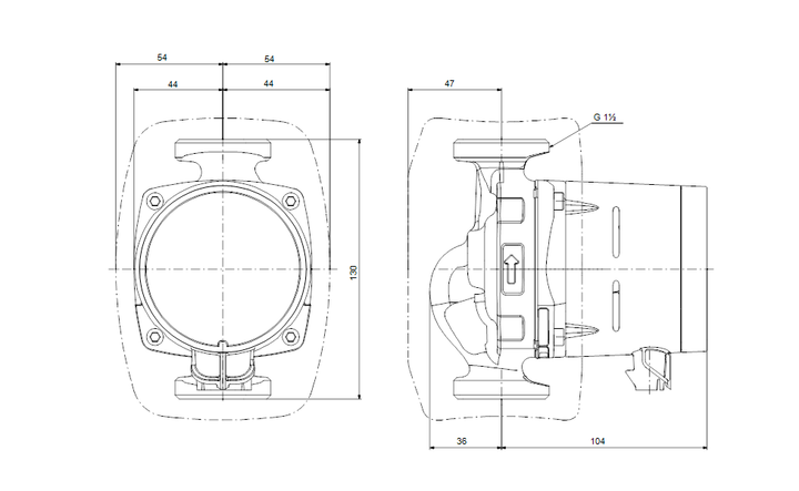 GRUNDFOS Nassläufer-Umwälzpumpe ALPHA1 25-80 130 Art. 99345909