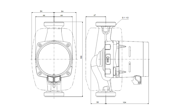 GRUNDFOS Nassläufer-Umwälzpumpe ALPHA1 25-80 180 Art. 99345910