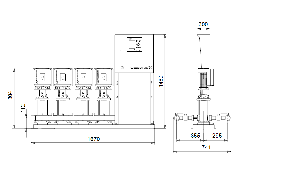 GRUNDFOS Druckerhöhungsanlage HYDRO MPC-E 4 CRIE5-9 - Art. 98389633