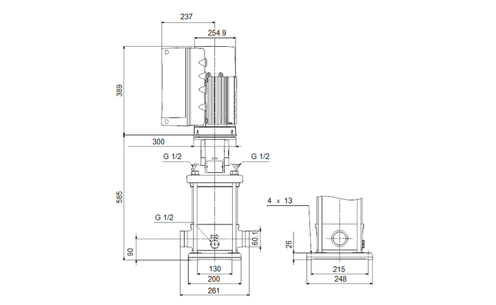 GRUNDFOS Kreiselpumpe CRNE 15-5 N-P-A-E-HQQE - Art. 99071629