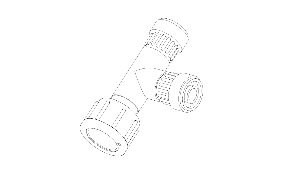 GRUNDFOS Zubehör Dosierpumpen T-Stück mit zwei Außengewinden und einem Innengewinde - Art. 95730398