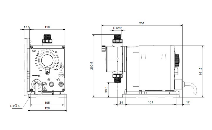 GRUNDFOS Digitale Dosierpumpe DDE 15-4 PR-PVC/V/C-X-31U2U2FG - Art. 98147306