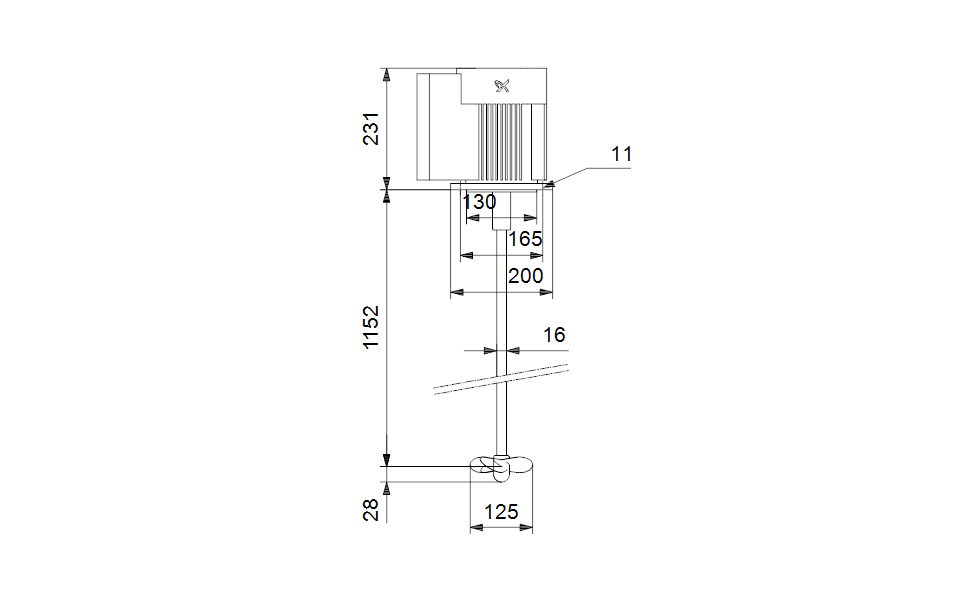 GRUNDFOS Zubehör Dosierpumpen Elektrisches Rührwerk für 1000-Liter-Behälter - Art. 98165440