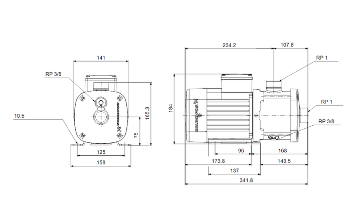 GRUNDFOS Blockpumpe CM 3-5 A-R-I-E-AQQE F-A-A-N - Art. 96961052