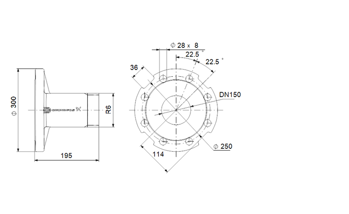 GRUNDFOS Adapter 6"R - PN 40 Art. 170160