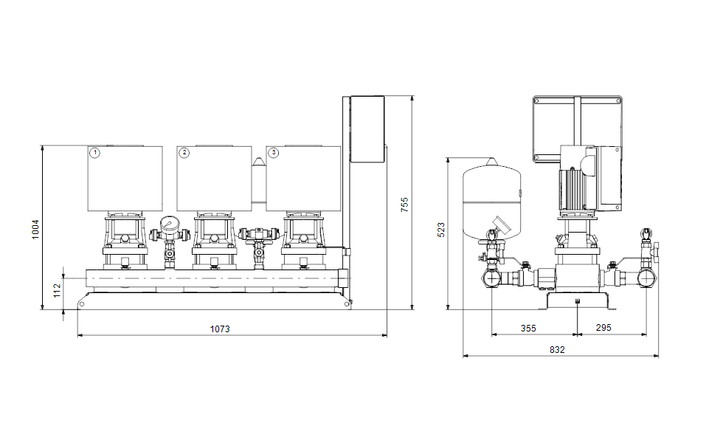GRUNDFOS Druckerhöhungsanlagen HYDRO MULTI-E 3 CRIE 5-14 - Art. 99132948