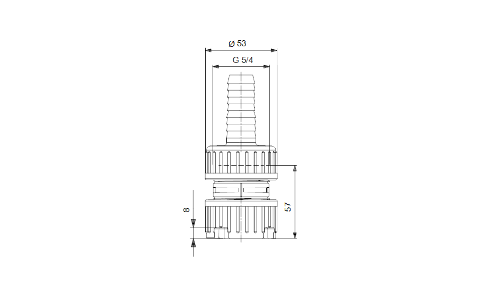 GRUNDFOS Zubehör Dosierpumpen Fußventil NL-G5/4 PV/T/C U3 - Art. 99168649
