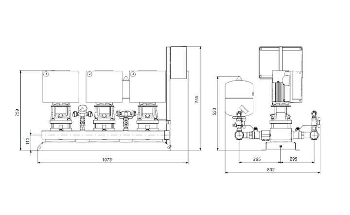 GRUNDFOS Druckerhöhungsanlagen HYDRO MULTI-E 3 CRIE 3-11 - Art. 98486729
