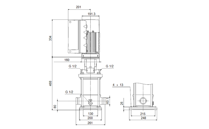 GRUNDFOS Kreiselpumpe CRNE 10-5 N-P-A-E-HQQE - Art. 99071499