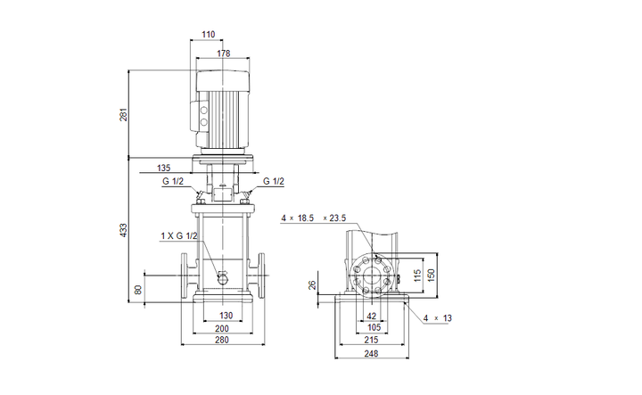 GRUNDFOS Kreiselpumpe CRI 10-4 A-FGJ-A-E-HQQE - Art. 96500995