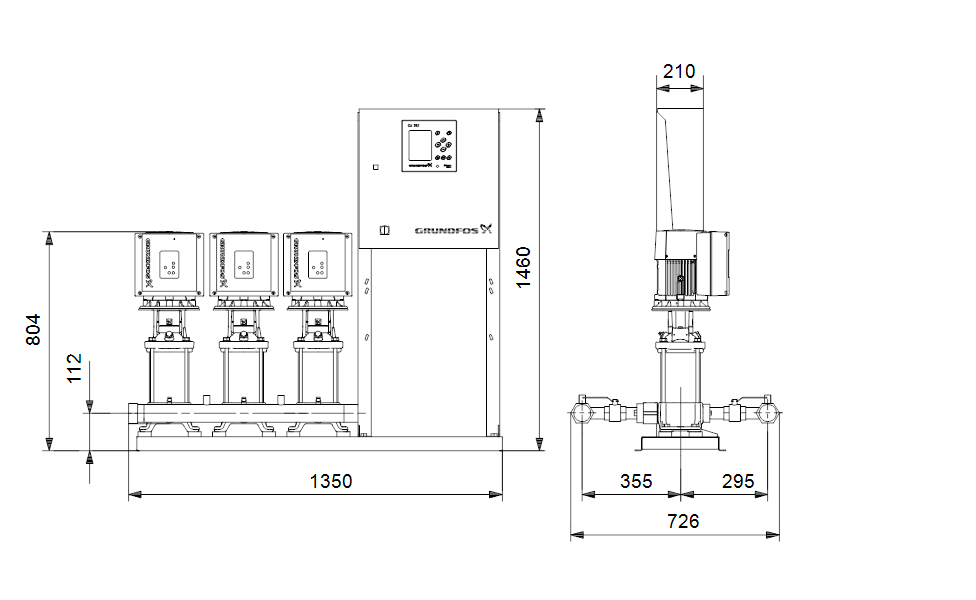 GRUNDFOS Druckerhöhungsanlagen HYDRO MPC-E 3 CRIE5-9 - Art. 98389632