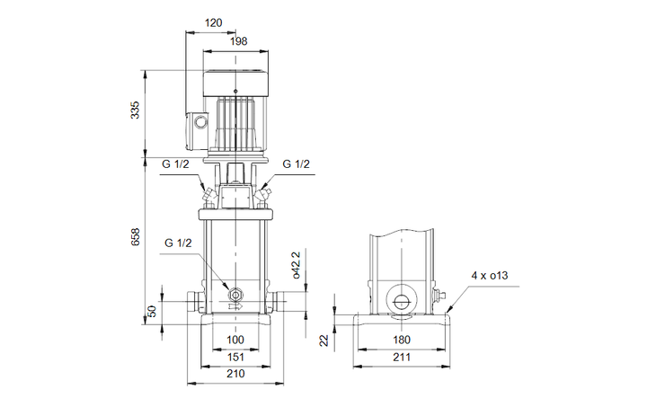 GRUNDFOS Kreiselpumpe CRT 4-16 A-P-A-E-AUUE - Art. 96100839