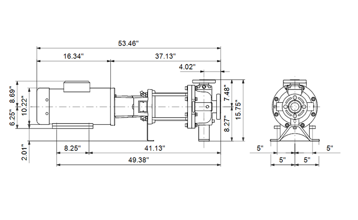 Grundfos Mehrstufige Inlinepumpe CR 10-16 H - Art. 96983076