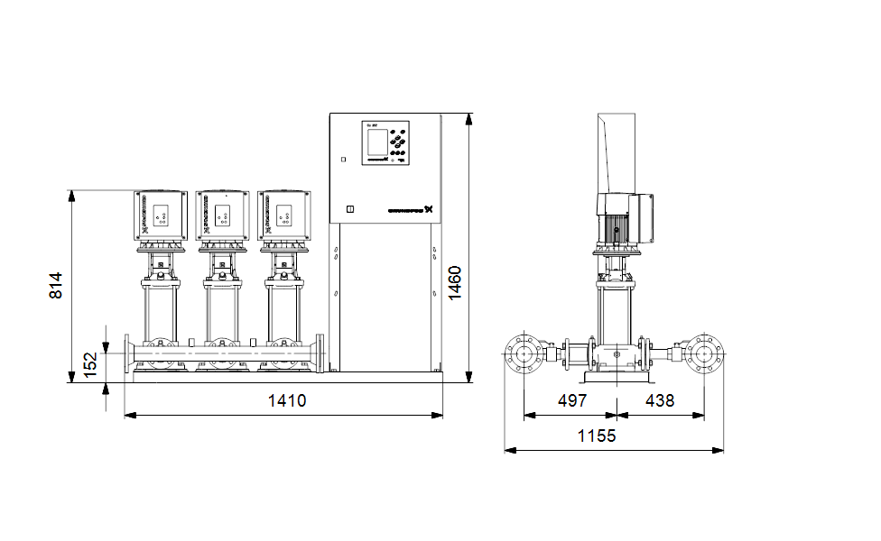 GRUNDFOS Druckerhöhungsanlagen HYDRO MPC-E 3 CRIE15-2 - Art. 99166908