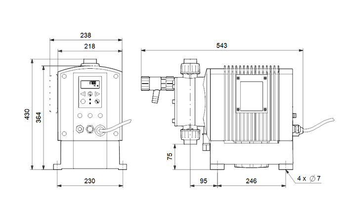 GRUNDFOS Digitale Dosierpumpe DME940-4AR PP/E/C-F-32A2A2F - Art. 95905192