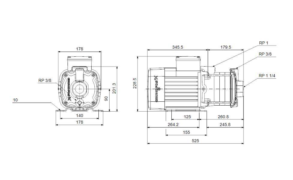 GRUNDFOS Mehrstufige Blockpumpen CM 5-8 A-R-A-E-AQQE C1-A-A-N - Art. 92889593
