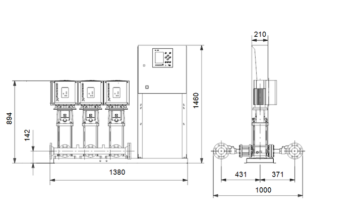 GRUNDFOS Druckerhöhungsanlagen HYDRO MPC-E 3 CRIE10-6 - Art. 99166903