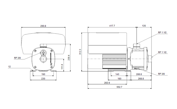 GRUNDFOS Blockpumpe CME 10-4 A-R-I-V-AQQV S-A-D-N - Art. 99158497