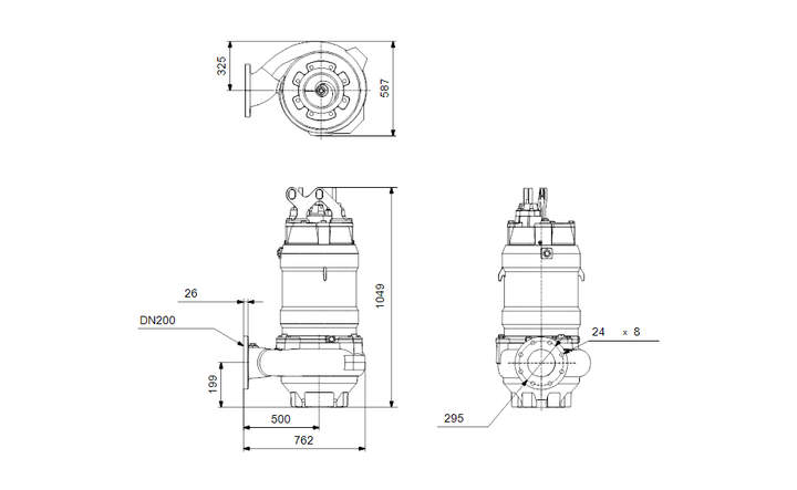 GRUNDFOS Tauchmotorpumpen S1.100.200.200.4.54L.C.245.G.EX.D.615 - Art. 96781854