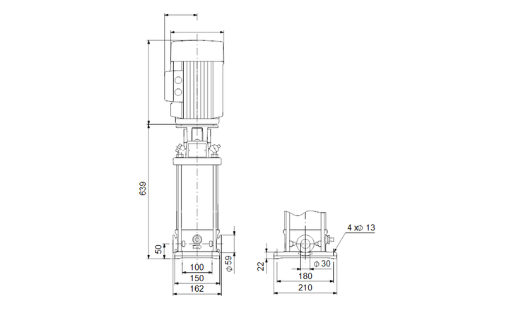 GRUNDFOS Kreiselpumpe CRN 3-33 A-CA-A-V-HQQV - Art. 96514143