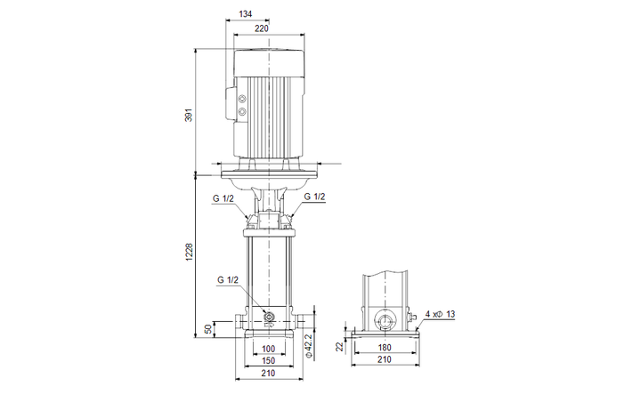 GRUNDFOS Kreiselpumpe CRN 5-34 S-P-T-E-HQQE - Art. 96521769