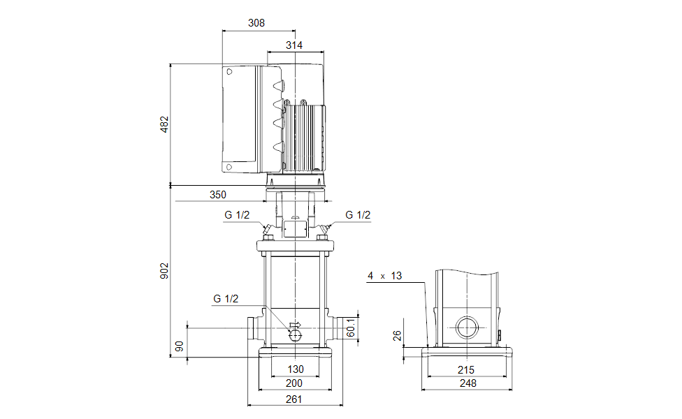 GRUNDFOS Kreiselpumpe CRNE 15-10 N-P-A-V-HQQV - Art. 96514631