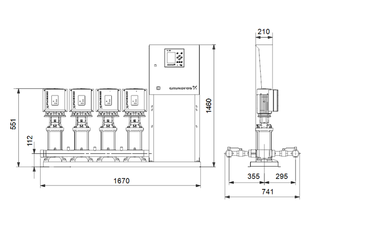GRUNDFOS Druckerhöhungsanlagen HYDRO MPC-E 4 CRIE3-4 - Art. 98389609