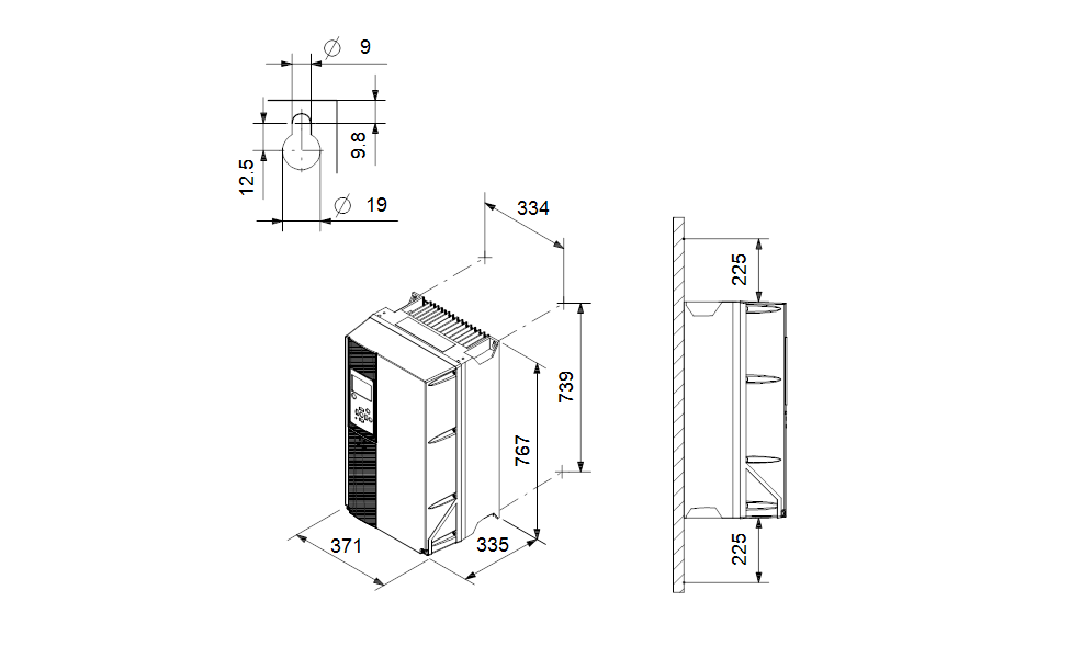GRUNDFOS Externer Frequenzumrichter CUE 3X380-500V IP55 90KW - Art. 99616775
