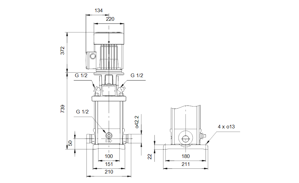 GRUNDFOS Kreiselpumpe CRT 4-19 A-P-A-E-AUUE - Art. 96100840