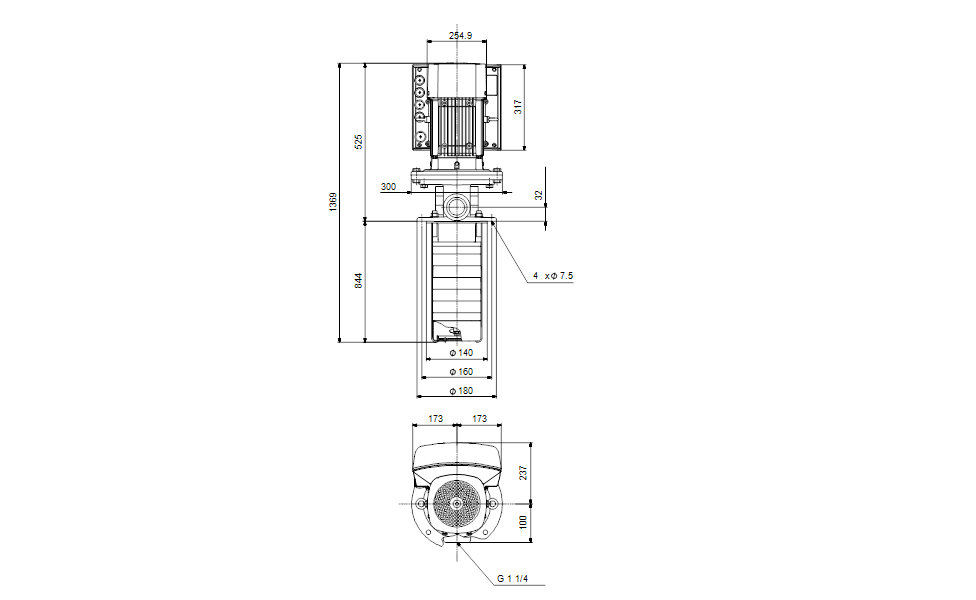 GRUNDFOS Eintauchpumpe MTRE 8-25/25 A-W-A-HUUV - Art. 99068832