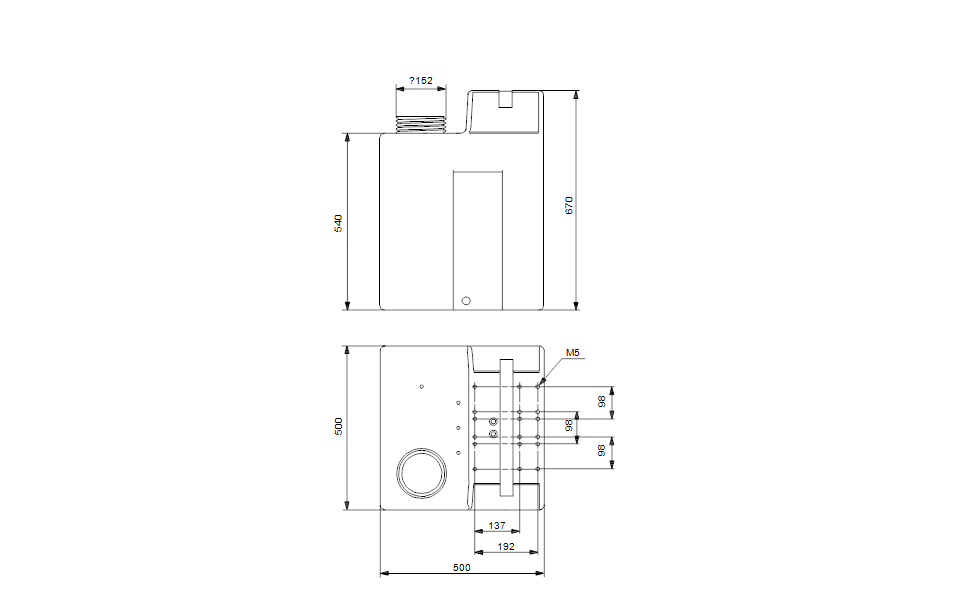GRUNDFOS Zubehör Dosierpumpen Rechteckbehälter aus durchsichtigen PE, 100 l - Art. 96489271