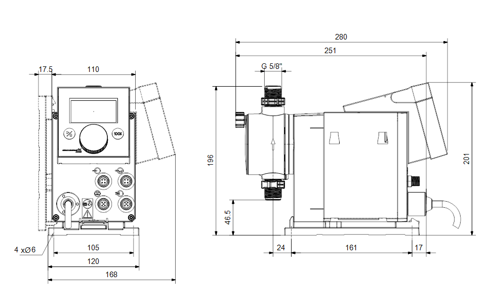 GRUNDFOS Digitale Dosierpumpe DDA 7.5-16 FCM-PP/E/C-F-32I001FG - Art. 97722009